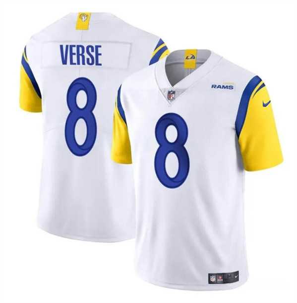 Men & Women & Youth Los Angeles Rams #8 Jared Verse White 2024 Draft Vapor Untouchable Stitched Jersey->los angeles rams->NFL Jersey